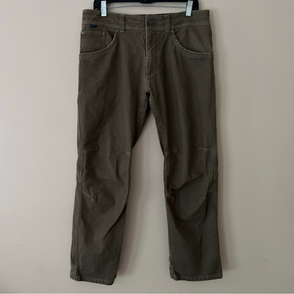 Kuhl Rydr Ryder Pants Mens 34x30 green Vintage Patina Dye Active